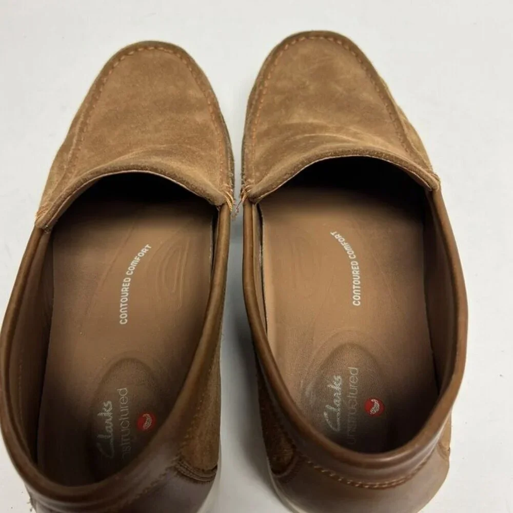 Clarks Mens Ferius Creek Loafer Brown Size 8.5W